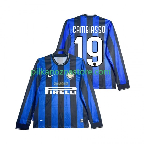 Inter Mediolan CAMBIASSO 19 2009 Retro Koszulka Męska Domowy 2010 Długie Rękawy