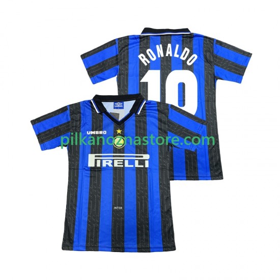 Inter Mediolan Ronaldo 10 1997 Retro Koszulka Męska Domowy 1998 Krótkie Rękawy