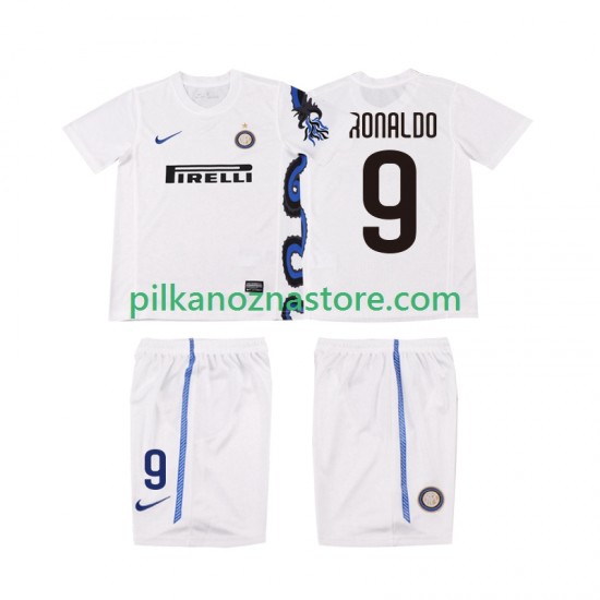Inter Mediolan dla Dzieci Ronaldo 9 Retro Koszulka Wyjazdowy 2011 2010 Krótkie Rękawy