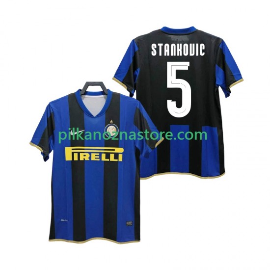Inter Mediolan STANKOVIC 5 Champions League 2009 Retro Koszulka Męska Domowy 2008 Krótkie Rękawy