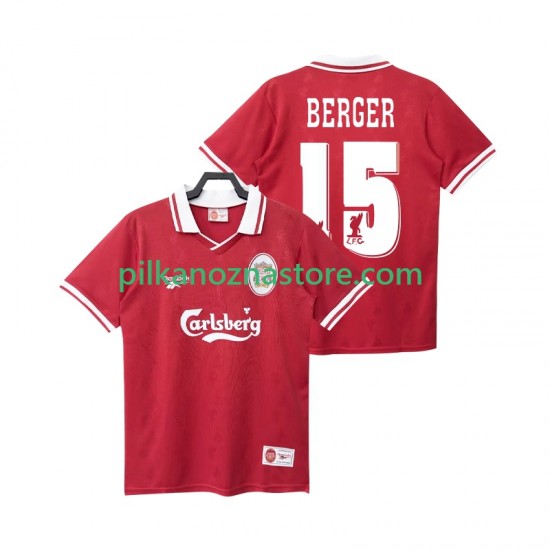 Liverpool BERGER 15 1996 Retro Koszulka Męska Domowy 1998 Krótkie Rękawy