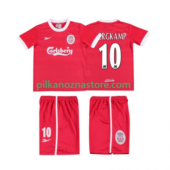 Liverpool dla Dzieci BERGKAMP 10 LWP 1997 Retro Koszulka Domowy 1998 Krótkie Rękawy