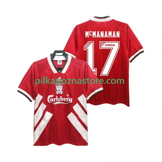 Liverpool MCMANAMAN 17 1993 1995 Retro Koszulka Męska Domowy Krótkie Rękawy