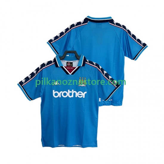 Manchester City 1997 Retro Koszulka Męska Domowy 1998 Krótkie Rękawy