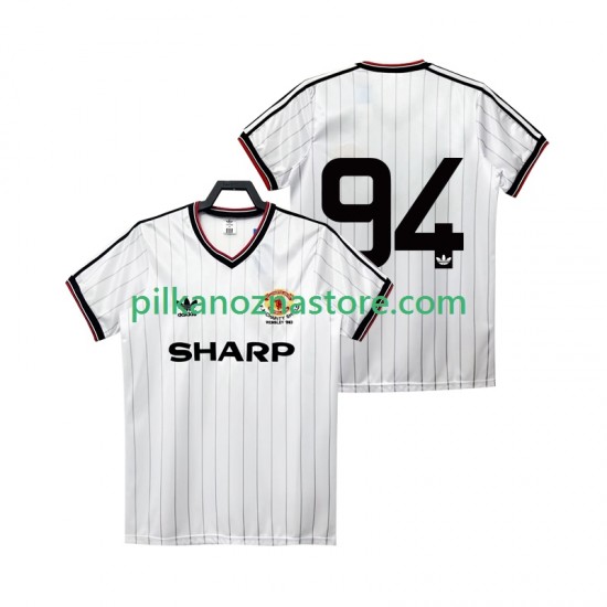 Manchester United 94 1983 1984 Retro Koszulka Męska Wyjazdowy Krótkie Rękawy