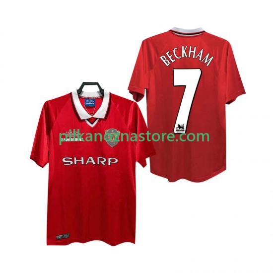 Manchester United BECKHAM 7 2000 Retro Koszulka Męska Domowy 1999 Krótkie Rękawy