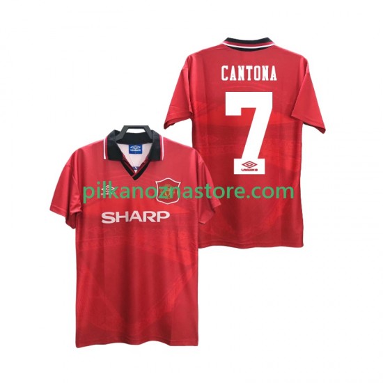 Manchester United CANTONA 7 1996 Retro Koszulka Męska Domowy 1994 Krótkie Rękawy