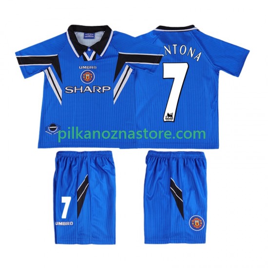 Manchester United dla Dzieci CONTONA 7 1996 Retro Koszulka Trzeci 1998 Krótkie Rękawy