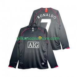 Manchester United Critstiano Ronaldo 7 2007 Retro Koszulka Męska Wyjazdowy 2008 Długie Rękawy