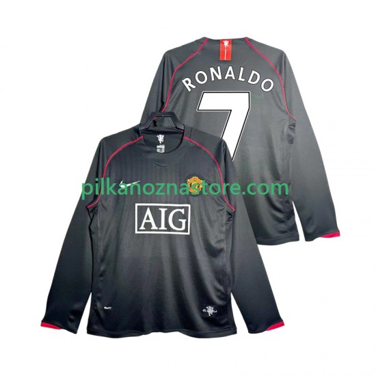 Manchester United Critstiano Ronaldo 7 2007 Retro Koszulka Męska Wyjazdowy 2008 Długie Rękawy