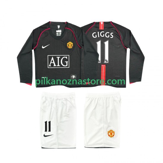 Manchester United dla Dzieci GIGGS 11 2007 Retro Koszulka Wyjazdowy 2008 Długie Rękawy