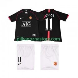 Manchester United dla Dzieci GIGGS 11 2007 Retro Koszulka Wyjazdowy 2008 Krótkie Rękawy