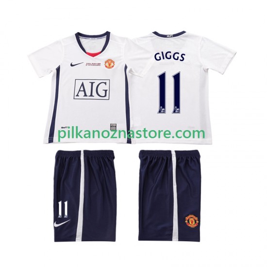 Manchester United dla Dzieci GIGGS 11 Champions League 2009 Retro Koszulka Wyjazdowy 2008 Krótkie Rękawy