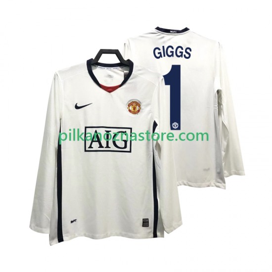 Manchester United GIGGS 11 Premier League 2009 Retro Koszulka Męska Wyjazdowy 2008 Długie Rękawy