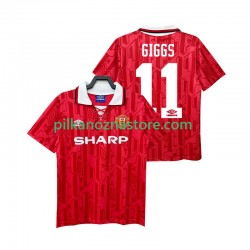 Manchester United GIGGS 11 1992 Retro Koszulka Męska Domowy 1994 Krótkie Rękawy