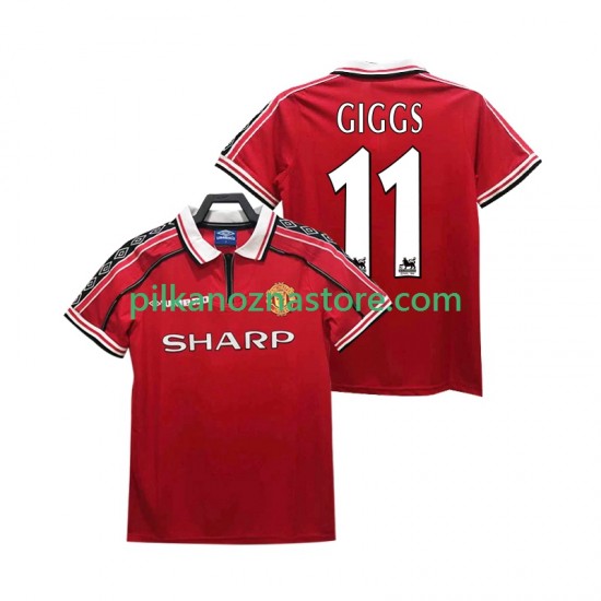 Manchester United GIGGS 11 Retro Koszulka Męska Domowy 1998 1999 Krótkie Rękawy