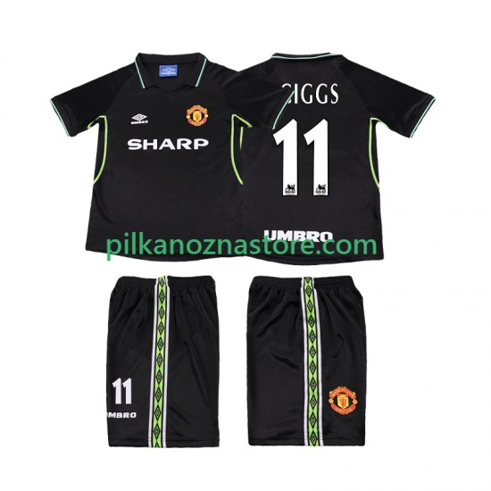 Manchester United dla Dzieci GIGGS 11 Retro Koszulka Trzeci 1998 1999 Krótkie Rękawy