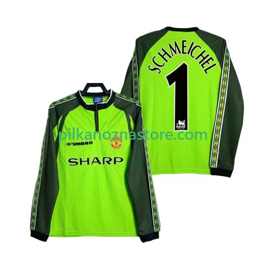 Strój Bramkarski Manchester United SCHMEICHEL 1 2000 Retro Koszulka Męska Domowy 1998 Długie Rękawy