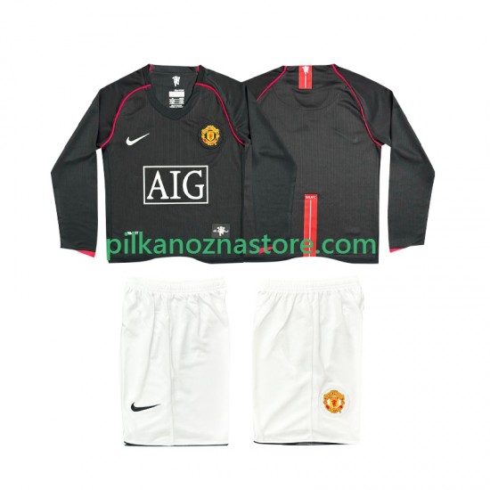 Manchester United dla Dzieci 2007 Retro Koszulka Wyjazdowy 2008 Długie Rękawy