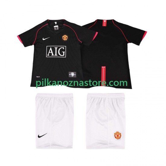 Manchester United dla Dzieci 2007 Retro Koszulka Wyjazdowy 2008 Krótkie Rękawy