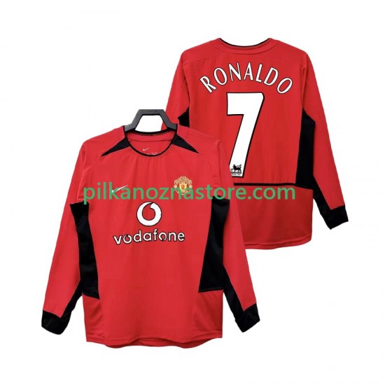 Manchester United RONALDO 7 Retro Koszulka Męska Domowy 2004 2002 Długie Rękawy