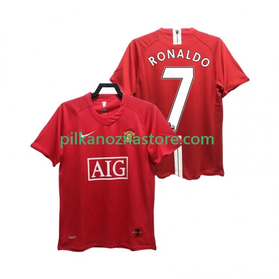 Manchester United RONALDO 7 Premier League 2007 Retro Koszulka Męska Domowy 2008 Krótkie Rękawy