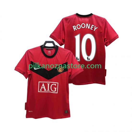 Manchester United ROONEY 10 2009 Retro Koszulka Męska Domowy 2010 Krótkie Rękawy