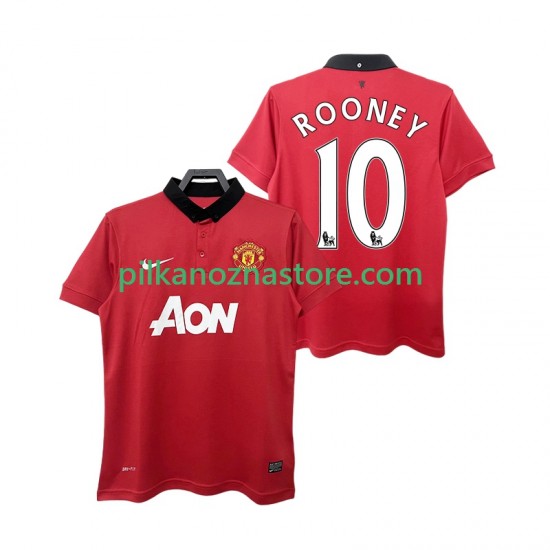 Manchester United ROONEY 10 2013 2014 Retro Koszulka Męska Domowy Krótkie Rękawy
