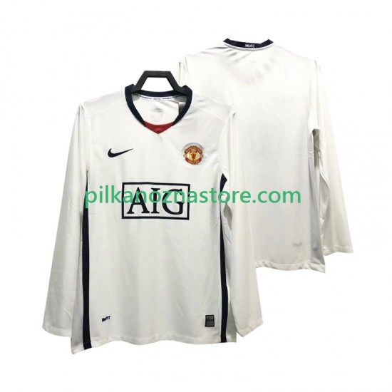 Manchester United Premier League 2009 Retro Koszulka Męska Wyjazdowy 2008 Długie Rękawy