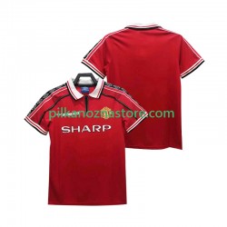 Manchester United Retro Koszulka Męska Domowy 1998 1999 Krótkie Rękawy