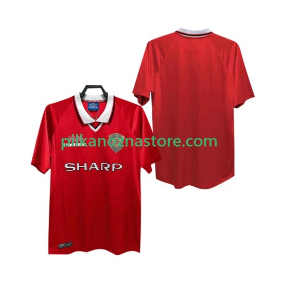 Manchester United 2000 Retro Koszulka Męska Domowy 1999 Krótkie Rękawy