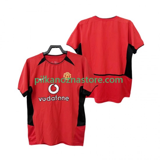 Manchester United Retro Koszulka Męska Domowy 2004 2002 Krótkie Rękawy