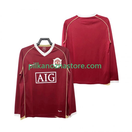 Manchester United 2007 Retro Koszulka Męska Domowy 2006 Długie Rękawy