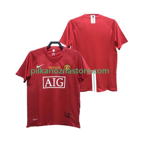 Manchester United 2007 Retro Koszulka Męska Domowy 2008 Krótkie Rękawy