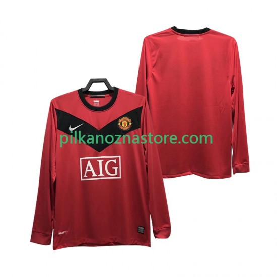 Manchester United 2009 Retro Koszulka Męska Domowy 2010 Długie Rękawy