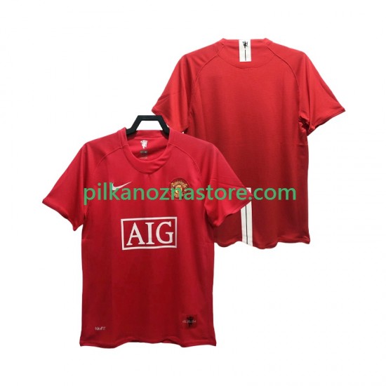 Manchester United Premier League 2007 Retro Koszulka Męska Domowy 2008 Krótkie Rękawy