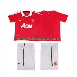 Manchester United dla Dzieci Retro Koszulka Domowy 2011 2010 Krótkie Rękawy