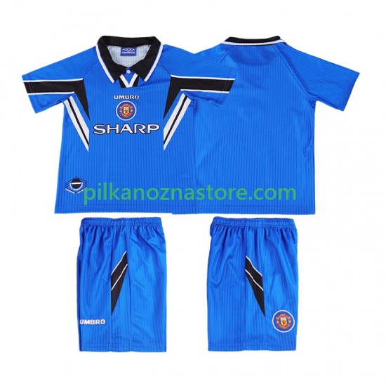 Manchester United dla Dzieci 1996 Retro Koszulka Trzeci 1998 Krótkie Rękawy