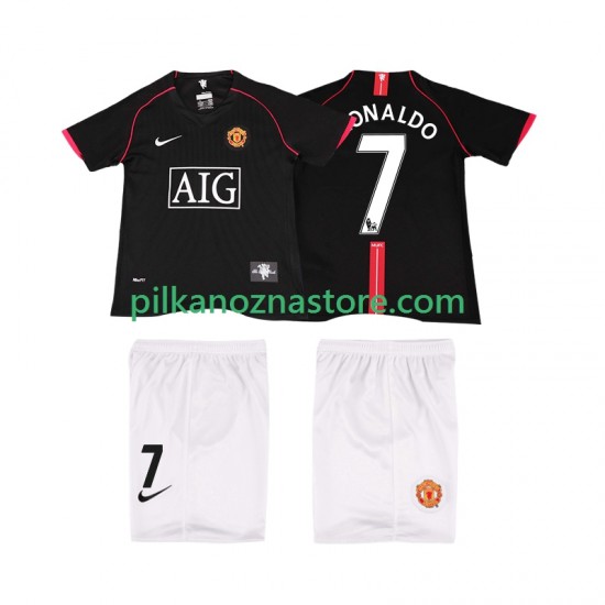 Manchester United dla Dzieci Ronaldo 7 2007 Retro Koszulka Wyjazdowy 2008 Krótkie Rękawy