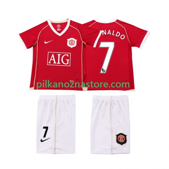 Manchester United dla Dzieci Ronaldo 7 2007 Retro Koszulka Domowy 2006 Krótkie Rękawy