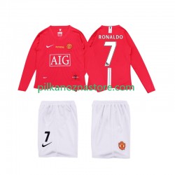 Manchester United dla Dzieci Ronaldo 7 Premier League 2009 Retro Koszulka Domowy 2008 Długie Rękawy
