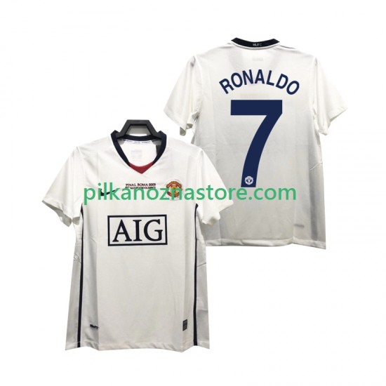 Manchester United Ronaldo 7 Champions League 2009 Retro Koszulka Męska Wyjazdowy 2008 Krótkie Rękawy