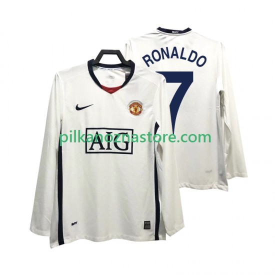 Manchester United Ronaldo 7 Premier League 2009 Retro Koszulka Męska Wyjazdowy 2008 Długie Rękawy