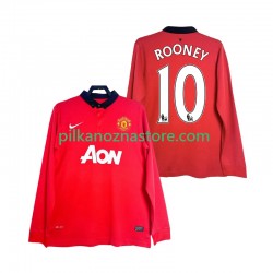 Manchester United Rooney 10 2013 2014 Retro Koszulka Męska Domowy Długie Rękawy