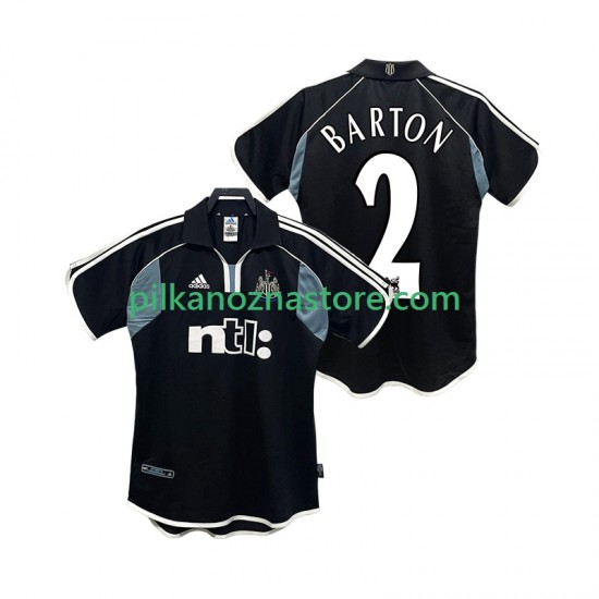 Newcastle United BARTON 2 2000 2001 Retro Koszulka Męska Wyjazdowy Krótkie Rękawy