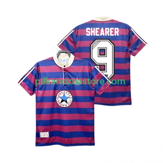 Newcastle United SHEARER 9 1995 1997 Retro Koszulka Męska Wyjazdowy Krótkie Rękawy