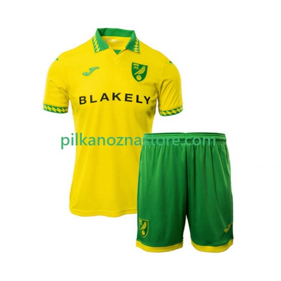 Norwich City dla Dzieci Koszulka Domowy 2025-2026 Krótkie Rękawy