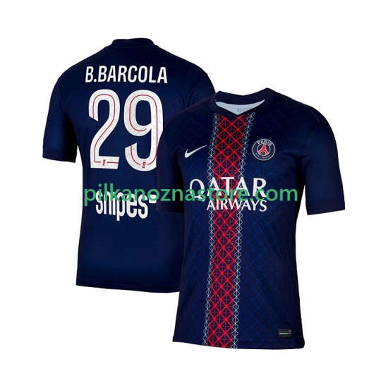 Paris Saint-Germain Bradley Barcola 29 Koszulka Męska Domowy 2025-2026 Krótkie Rękawy