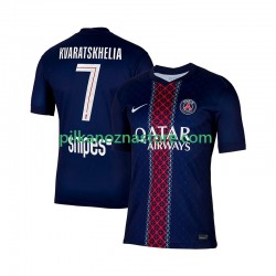 Paris Saint-Germain Khvicha Kvaratskhelia 7 Koszulka Męska Domowy 2025-2026 Krótkie Rękawy