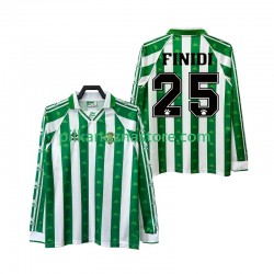 Real Betis FINIDI 25 1996 1997 Retro Koszulka Męska Domowy Długie Rękawy